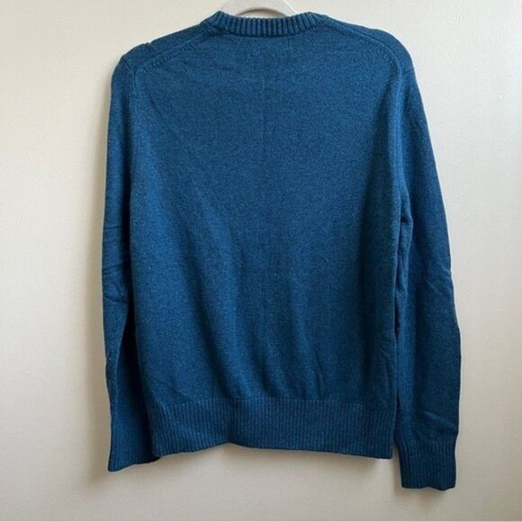 Banana Republic blue wool blend crewneck sweater M - Picture 2 of 4